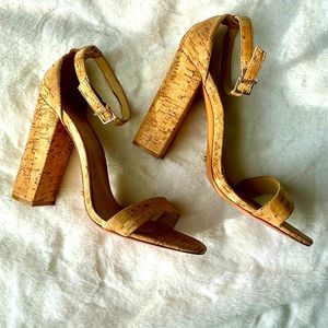 Schultz Block Heel Cork Sandal